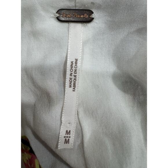 Free People Floral Print Mini Dress Sleeveless Open Back Casual Party - Picture 7 of 9